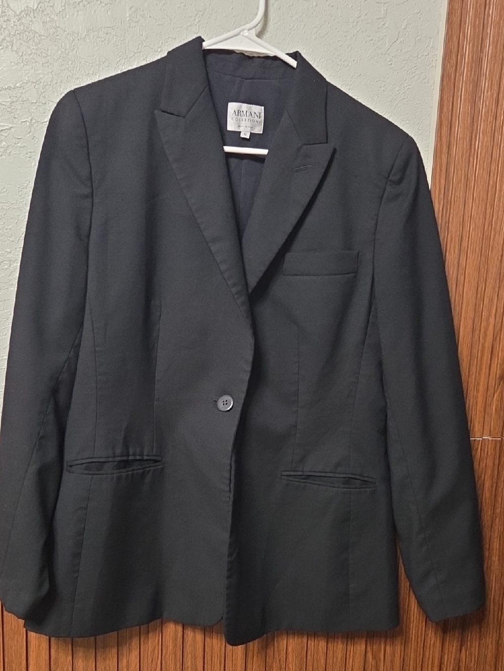 Armani Exchange Black Single-Button Blazer